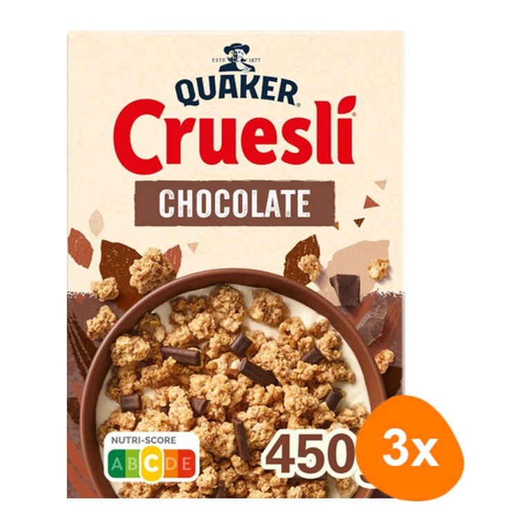 Quaker - Cruesli Chocolate - 3x 450g