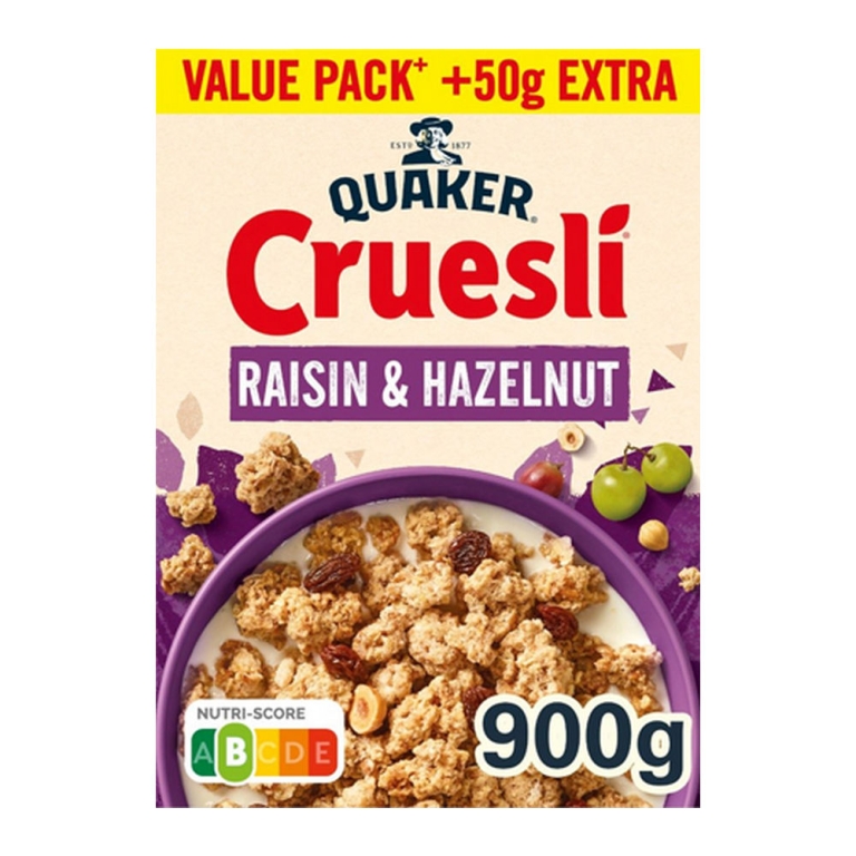 Quaker - Cruesli Raisin & Hazelnut - 900g