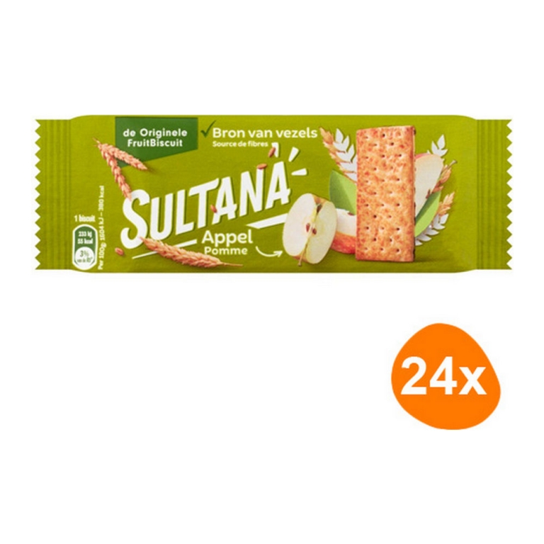 Sultana - Fruit Biscuit Apple - 24x 3 pcs