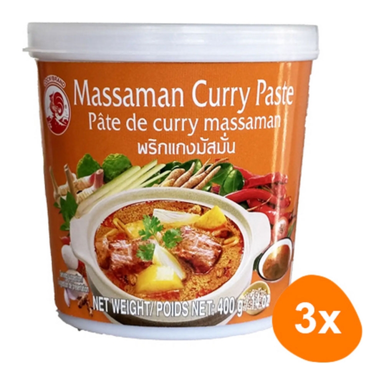 Cock Brand - Matsaman (Massaman) Curry Paste - 3x 400g