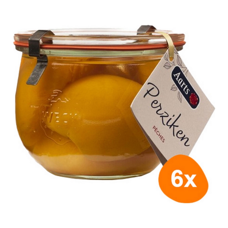 Aarts - Peaches in light syrup - 6x 500g