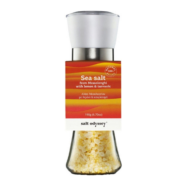 Salt Odyssey - Sea Salt From Messolonghi with Lemon & Turmeric (Mill) - 190g
