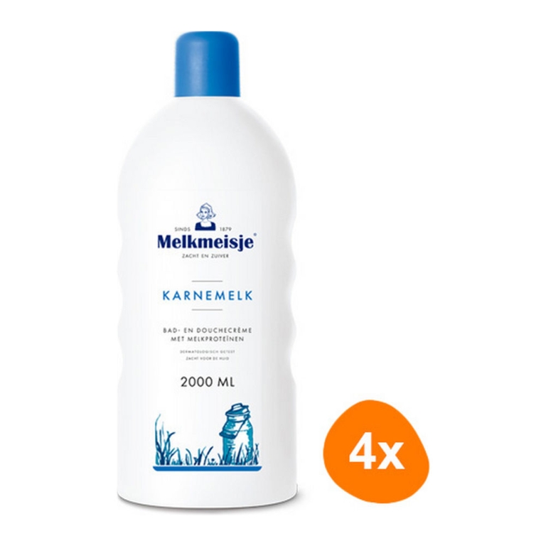 Melkmeisje - Bath & Shower Cream Buttermilk - 4x 2ltr