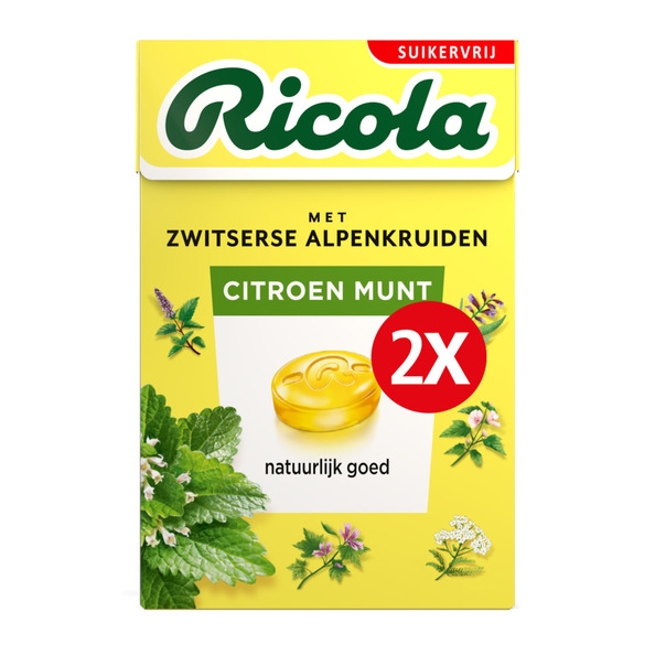 Ricola - Lemon Mint Sugar Free Duopack - 10x 2x 50g