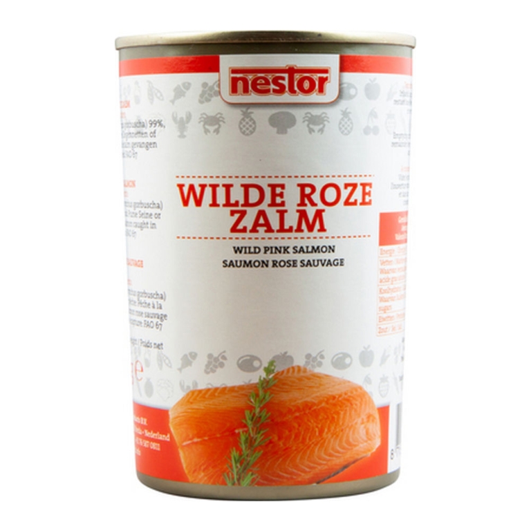 Nestor - Fancy Wilde Roze Zalm Blik - 425g