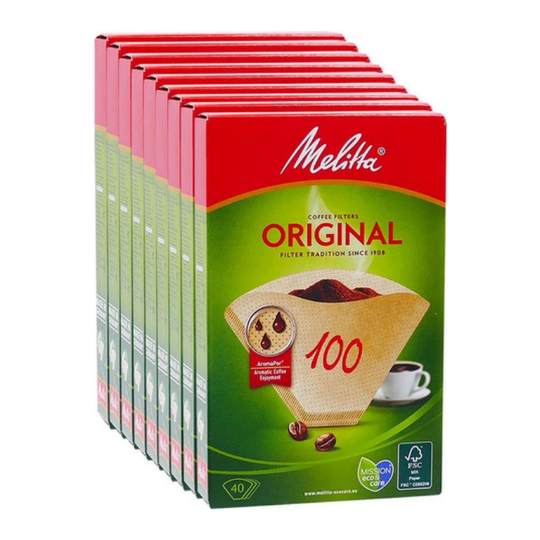 Melitta - Koffiefilters 100 Bruin - 9x 40 stuks