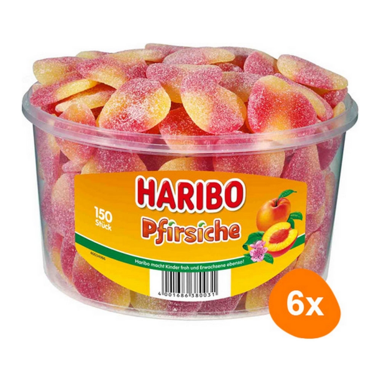 Haribo - Peaches - 6x 150 pcs
