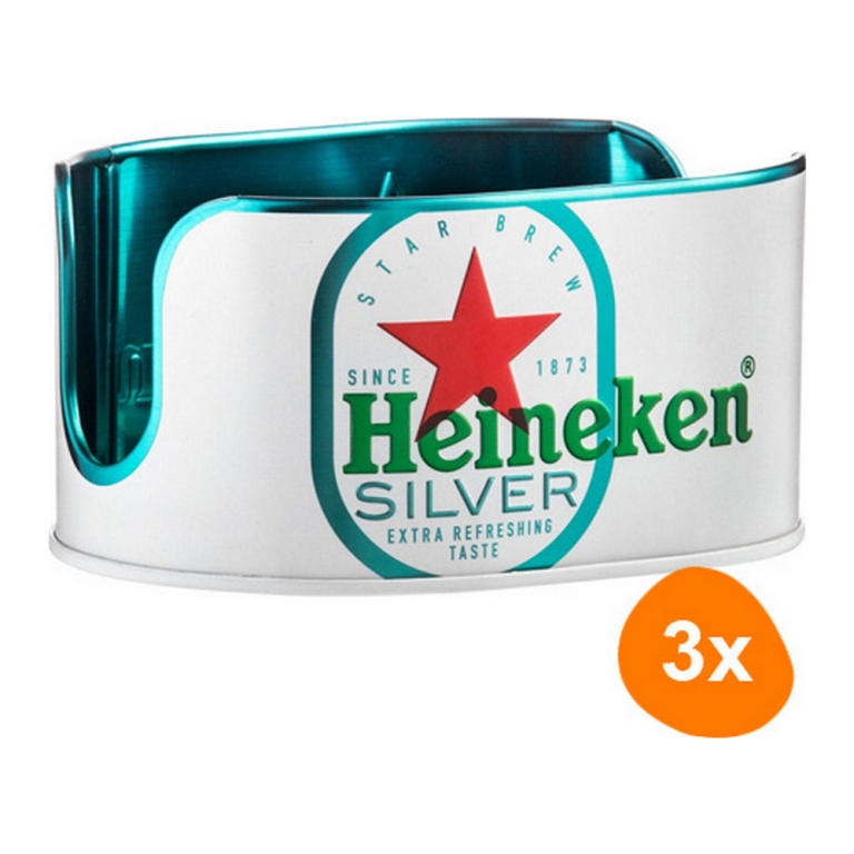 Heineken - Coaster Holder Silver - 3 pcs