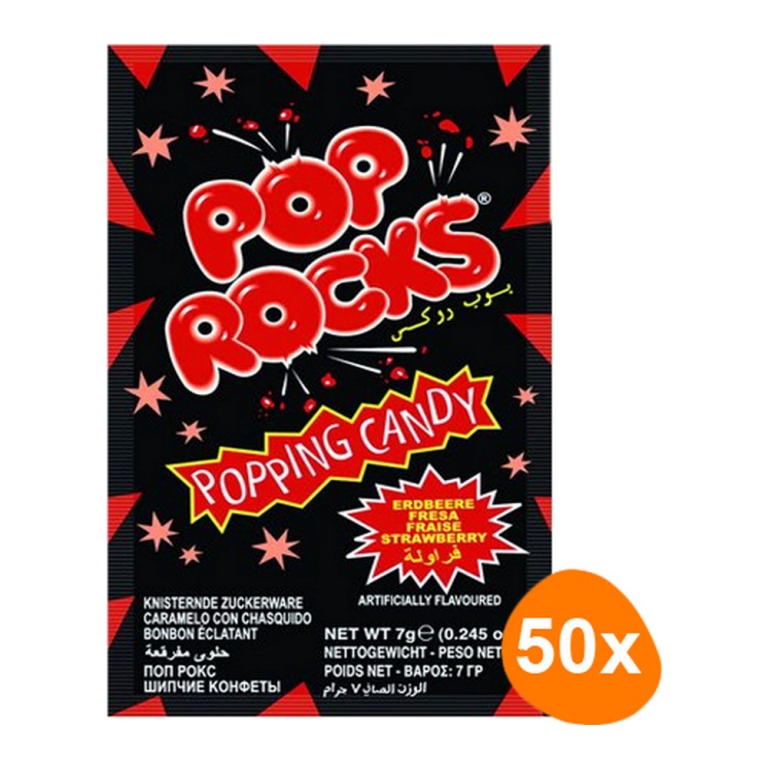 Pop Rocks - Popping Candy Strawberry - 50 pcs