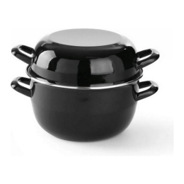 Hendi - Mussel pan Enameled - with lid (5ltr) - ø26