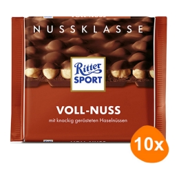Ritter Sport - Whole Hazelnuts - 10x 100g