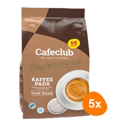 Caféclub - Supercreme Coffee Pads Dark Roast - 5x 56 pads