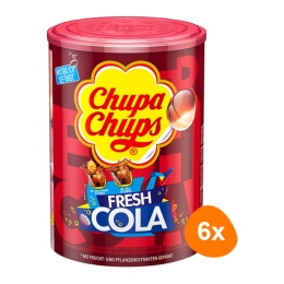 Chupa Chups - Lollipops Fresh Cola - 6x 100 pcs