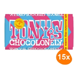 Tony's Chocolonely - Milk Chocolate Chip Cookie - 15x 180g
