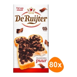 De Ruijter - Chocolate flakes dark - 80x 15g