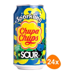 Chupa Chups - Sparkling Sour Blueberry Soda - 24x 345ml