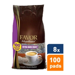 Favor - Extra Dark Roast Megabag - 8x 100 pads