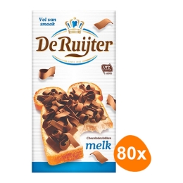 De Ruijter - Chocolate flakes milk - 80x 15g