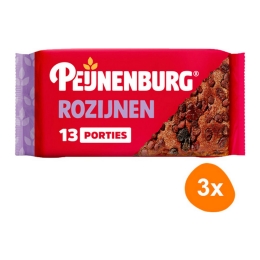 Peijnenburg - Ontbijtkoek / Breakfast cake Raisins - 3x 465g