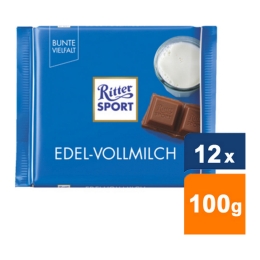 Ritter Sport - Fine Milk Chocolate - 12x 100g