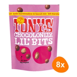Tony's Chocolonely - Lil’Bits Milk marshmallow & biscuit mix - 8x 120g