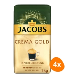 Jacobs - Expertenröstung Crema Gold Beans - 4x 1 kg