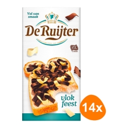 De Ruijter - Vlokfeest (Mixed chocolate flakes) - 14x 300g