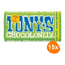 Tony's Chocolonely - Dark Almond Sea salt - 15x 180g