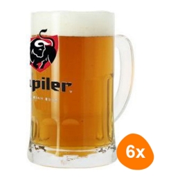 Jupiler - Beer Mug 500ml - Set of 6