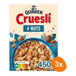 Quaker - Cruesli 4 Nuts - 3x 450g