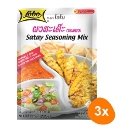 Lobo - Satay Seasoning Mix (Marinade & Sauce) - 3x 100g