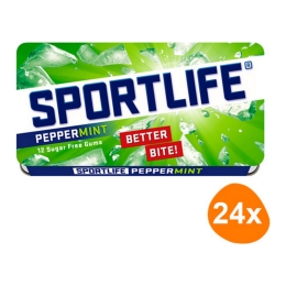 Sportlife - Peppermint Chewing Gum Sugarfree - 24x 12 pcs