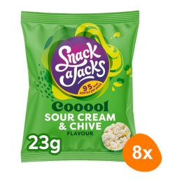 Snack a Jacks - Rice Cake Sour Cream & Chive - 8x 23g