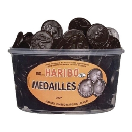 Haribo - Licorice Medals - 150 pcs