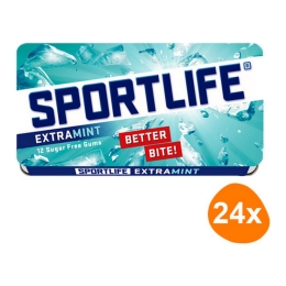Sportlife - Extramint Chewing Gum Sugarfree - 24x 12 pcs