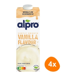 Alpro - Soya Drink Vanilla - 4x 1ltr