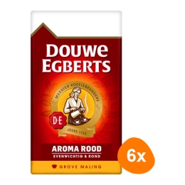 Douwe Egberts - Aroma Rood Ground Coffee (Coarse Grind) - 6x 500g