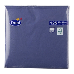Duni - Dunisoft Napkins Blue 40X40 - 125 pieces