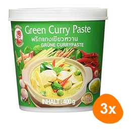 Cock Brand - Green Curry Paste - 3x 400g