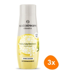 Sodastream - Elderflower Sugar Free Syrup - 3x 440ml