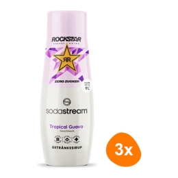 Sodastream - Rockstar Tropical Guava Zero Syrup - 3x 440ml