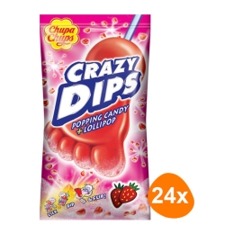 Chupa Chups - Crazy Dip Strawberry - 24 Pcs