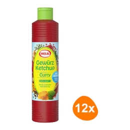 Hela - Curry Spice Ketchup Delikat light (30% Less Sugar) - 12x 800ml