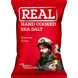 Real Crisps - Sea Salt Crisps bag - 10 x 150 grams