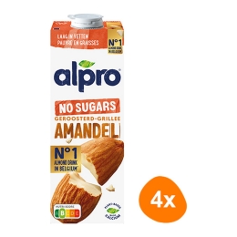 Alpro - Almond Drink No Sugars Roasted - 4x 1ltr