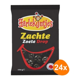 Harlekijntjes - Soft Sweet Licorice - 24x 100g