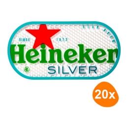 Heineken - Dripmat Silver (23cm x 16.5cm) - 20 pcs