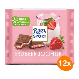 Ritter Sport - Strawberry Yogurt - 12x 100g